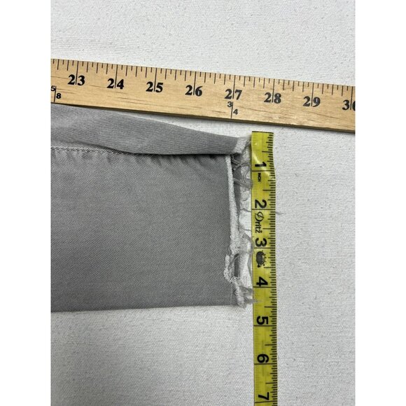 Mother Jeans Size 25 Looker Ankle Fray Gray Gravel Stretch 26x28 Casual Raw Hem - Picture 12 of 12